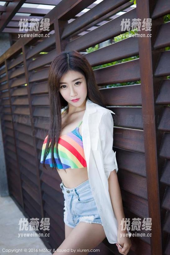 MiStar魅妍社 - 私拍教科书，陈雅漫VICKY在天台与你分享另一面。